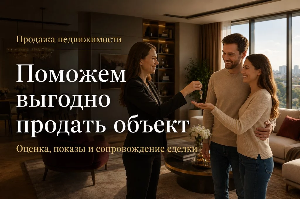 Риэлтор передаёт ключи от квартиры молодой паре — продажа недвижимости